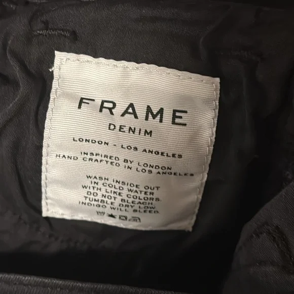 Frame Women’s Ripped Black Jeans Size 25